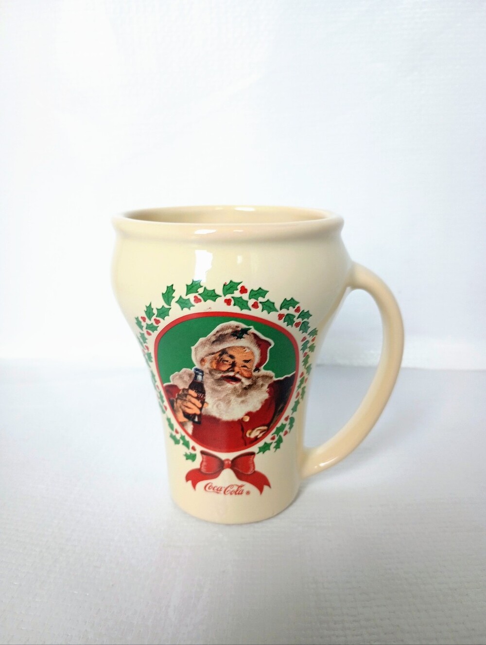 Vintage 1989 Coca Cola Coke Santa Claus Christmas Mug
